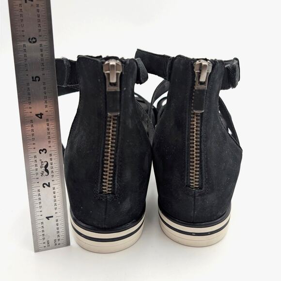 Eileen Fisher Sally Wedge Sporty Sandals Woman's Black Size US11 EU41.5 - Picture 4 of 12